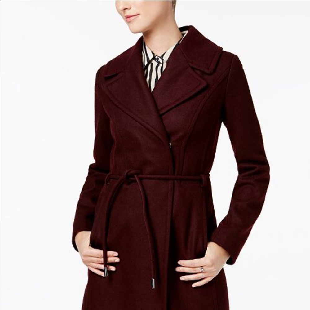 Laundry by Shelli Segal Asymmetrical Walker Coat